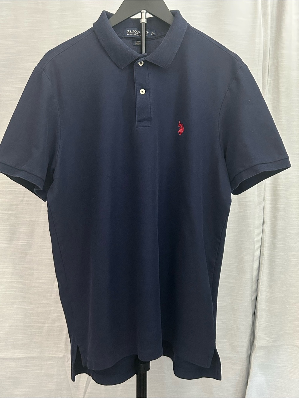 EUC US Polo Association men’s golf navy blue relaxed fit polo